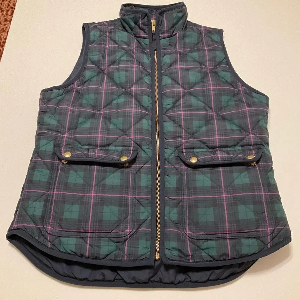 J Crew Factory Plaid Teddie Vest, Small. Heritage ralphlaurenchristmas preppy